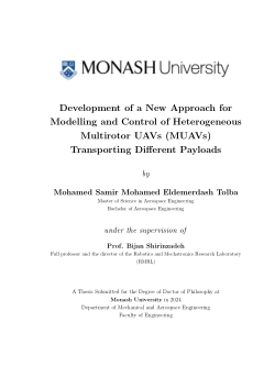 Development of a New Approach for Modelling and Control of Heterogeneous Multirotor UAVs (MUAVs) Transporting Different Payloads