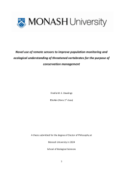 Novel use of remote sensors to improve population monitoring and ecological understanding of threatened vertebrates for the purpose of conservation management
