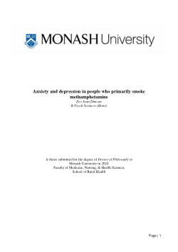 Anxiety and depression in people who primarily smoke methamphetamine
