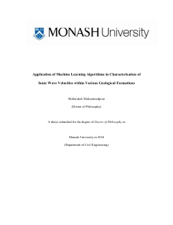 Application of Machine Learning Algorithms in Characterisation of Sonic Wave Velocities within Various Geological Formations