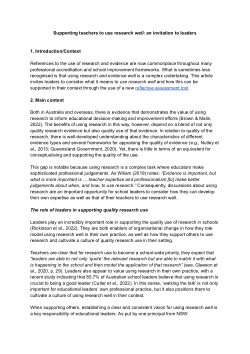 <b>Supporting teachers to use research </b><b><i>well</i></b><b>: an invitation to leaders</b>