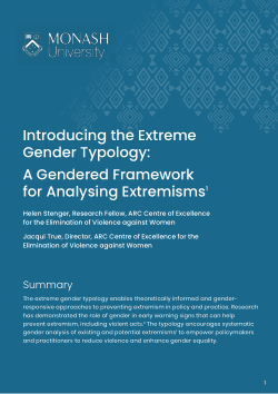 Introducing the Extreme Gender Typology: A Gendered Framework for Analysing Extremisms
