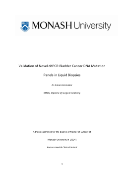 Validation of Novel ddPCR Bladder Cancer DNA Mutation Panels in Liquid Biopsies