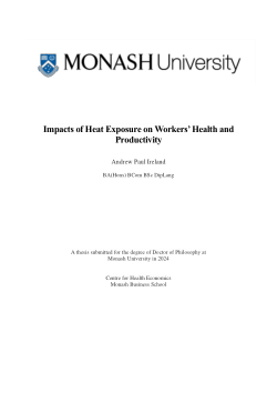 Impacts of Heat Exposure on Workers’ Health and Productivity
