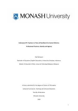 Indonesian EFL Teachers in Times of Neoliberal Curriculum Reforms: Professional Practices, Identity and Agency