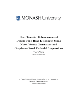 Heat Transfer Enhancement of Double-Pipe Heat Exchanger Using Novel Vortex Generators and Graphene-Based Colloidal Suspensions