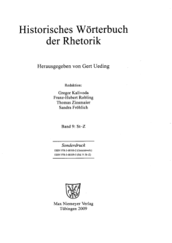 “Volk”, in: Historisches Wörterbuch der Rhetorik, ed. by Gert Ueding. Vol. 9, Tübingen: Niemeyer Verlag, 2009, pp. 1664-1671.