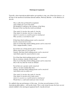 The Ontological Argument