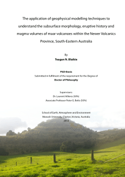 The application of geophysical modelling techniques to understand the subsurface morphology, eruptive history and magma volumes of maar volcanoes within the Newer Volcanics Province, South-Eastern Australia