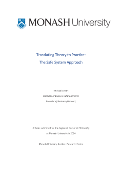 Translating Theory to Practice: The Safe System Approach