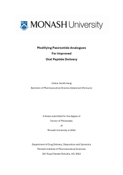 Modifying Pasireotide Analogues For Improved Oral Peptide Delivery