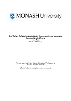 Acid Sulfate Soils in Wetlands Under Temperate Coastal Vegetation Communities in Victoria