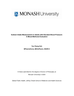 Sodium Intake Measurement in Adults with Elevated Blood Pressure: A Mixed-Methods Evaluation