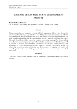 Elements of fairy tales and co-construction of meaning
