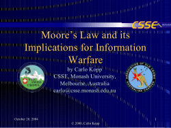 <b>Moore’s Law and its Implications </b><b>for Information Warfare</b>