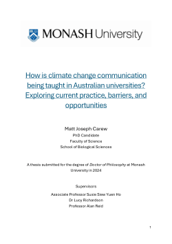 How is climate change communication being taught in Australian universities? Exploring current practice, barriers, and opportunities