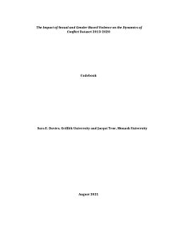 <b>SGBV & Dynamics of Conflict Dataset Codebook</b>