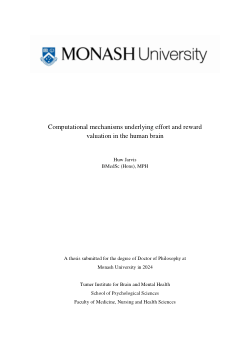 Computational mechanisms underlying effort and reward valuation in the human brain