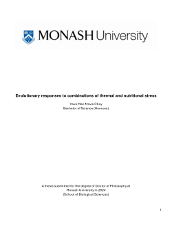 Evolutionary responses to combinations of thermal and nutritional stress