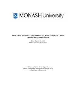 Fiscal Policy, Renewable Energy, and Energy Efficiency: Impact on Carbon Emissions and Economic Growth