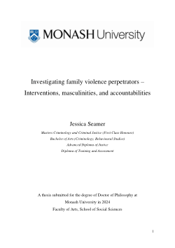 Investigating family violence perpetrators - Interventions, masculinities, and accountabilities