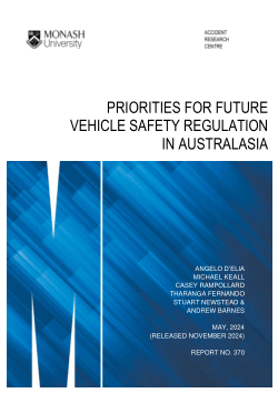 Priorities for Future Vehicle Safety Regulation in Australasia (MUARC Report No. 370).