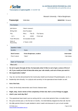 Allied health study - deidentified raw data