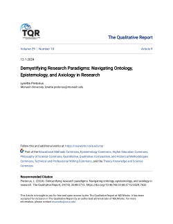 Demystifying Research Paradigms: Navigating Ontology, Epistemology, and Axiology in Research