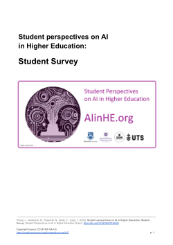 Student perspectives on AI in Higher Education: Student Survey