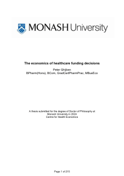 The economics of healthcare funding decisions