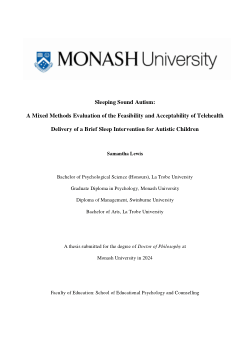 Sleeping Sound Autism: A Mixed Methods Evaluation of the Feasibility and Acceptability of Telehealth Delivery of a Brief Sleep Intervention for Autistic Children