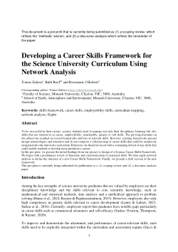 Developing a Career Skills Framework for the Science University Curriculum Using Network Analysis