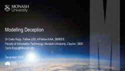 Modelling Deception (December 2020 Seminar)