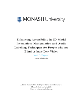 Enhancing Accessibility in 3D Model Interaction: Manipulation and Audio Labelling Techniques for People who are Blind or have Low Vision