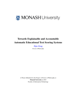 Towards Explainable and Accountable Automatic Educational Text Scoring Systems