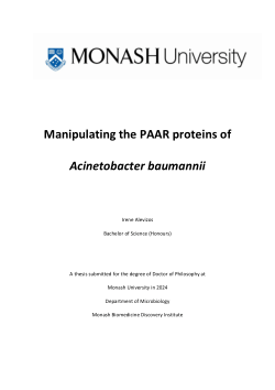 Manipulating the PAAR proteins of Acinetobacter baumannii