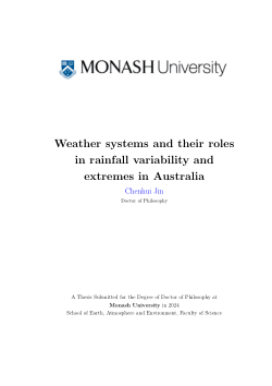 Weather systems and their roles in rainfall variability and extremes in Australia
