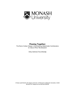 Flowing Together - The Role of Urban Design in Synthesising Stakeholder Contributions to Citarum River Revitalisation