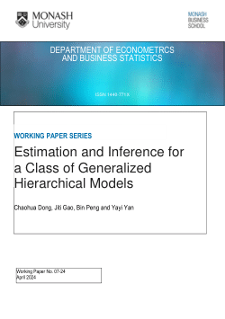 Estimation and Inference for a Class of Generalized Hierarchical Models