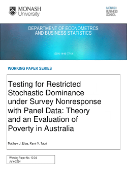 Testing for Restricted Stochastic Dominance under Survey Nonresponse with Panel Data: Theory and an Evaluation of Poverty in Australia