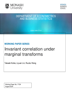 Invariant Correlation under Marginal Transforms