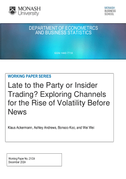 Late to the Party or Insider Trading? Exploring Channels for the Rise of Volatility Before News
