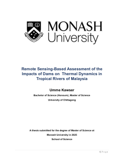 Fine-scale analysis of thermal regimes in tropical rivers in Malaysia: case studies of the effect of dams and remote sensing methods