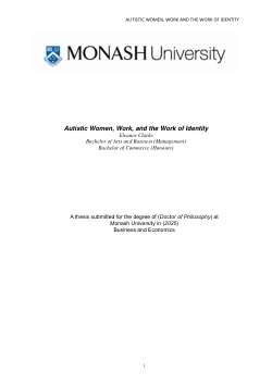 Autistic Women, Work, and the Work of Identity