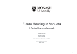 Future Housing in Vanuatu: A Design Research Approach