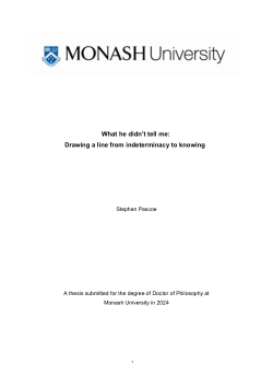 What he didn't tell me: Drawing a line from indeterminacy to knowing