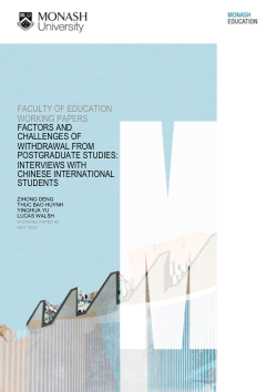 Factors and challenges of withdrawal from postgraduate studies: Interviews with Chinese international students