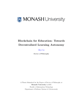 Blockchain for Education: Towards Decentralized Learning Autonomy