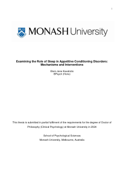 Examining the Role of Sleep in Appetitive Conditioning Disorders: Mechanisms and Interventions