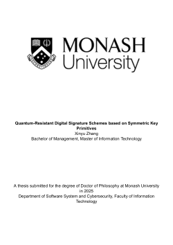 Quantum-Resistant Digital Signature Schemes based on Symmetric Key Primitives